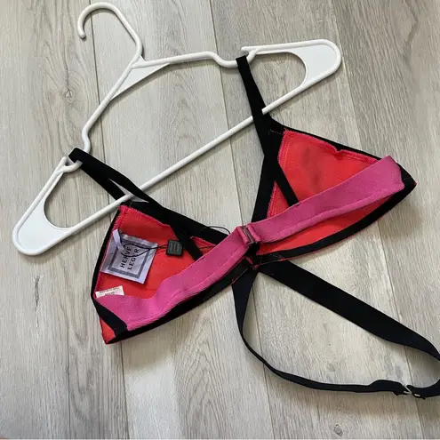 Herve Leger Bikini Top NWOT bandage bright cutout womens Pink (large) chic swim