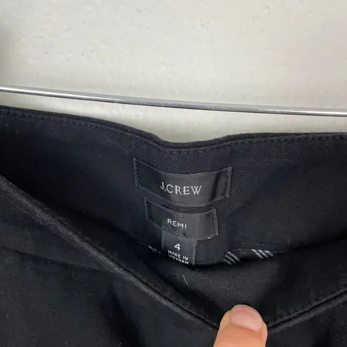 J.Crew Remi Black Side Zip Career Dress Pants Women's Size 4 Bi Stretch Cotton