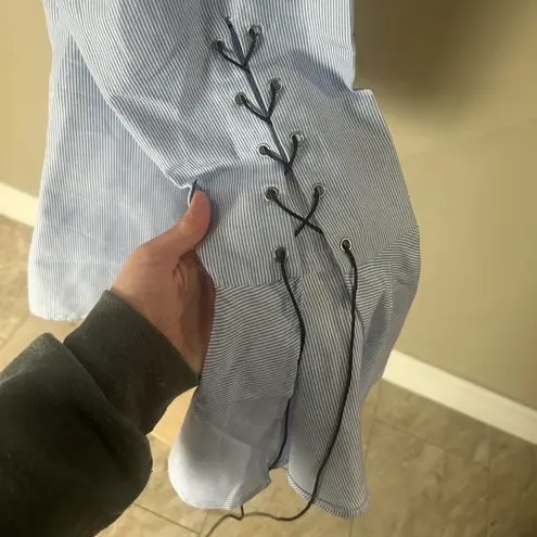 Unique 21 Light Blue Long Sleeve Top Size 22 NWT