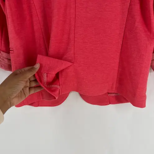 Skies Are Blue Blazer Jacket Womens M Heather Coral Pink Notch Lapel Open Front - Image 10