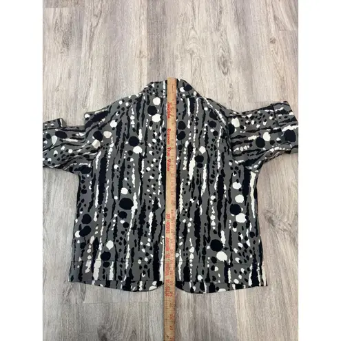 Trina Turk  Abstract Print Button Up Old Money Blazer Women's Size 6