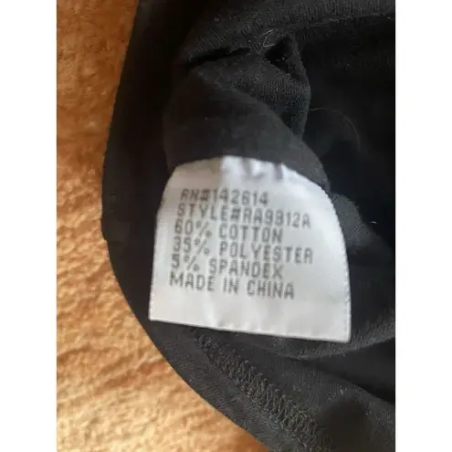 LOVE UNIVERSITY Black Long Sleeve Laceups Stretch Body Size L Size L