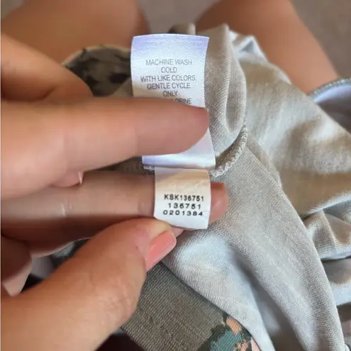 J. Jill Green and Pink & White Midi Pencil Skirt Casual Resort Wear Size M