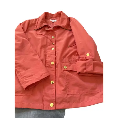 JM Collection Coral Snap Button Drawstring Waist Flap Pockets Coatigan XL