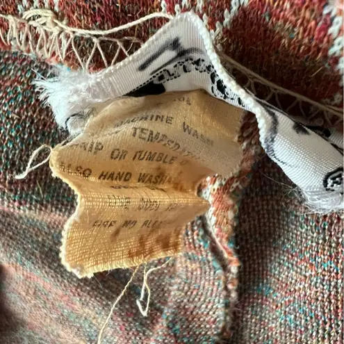 VINTAGE Geometric Patterned Pants DISCO 70s Green Size 24