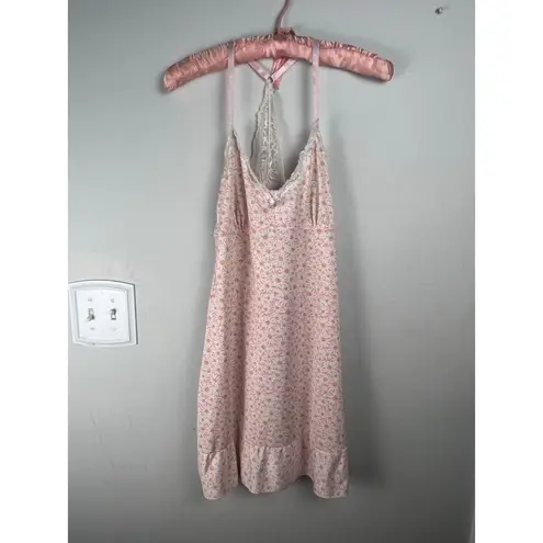 Laura Ashley Women's Floral Slip Dress Pink/White Size S Nightgown Night