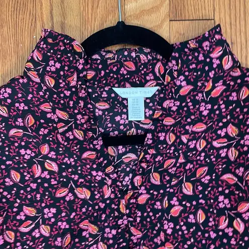 London Times London‎ Times Smocked Tiered Peasant Babydoll Dress Floral size 16 NWT