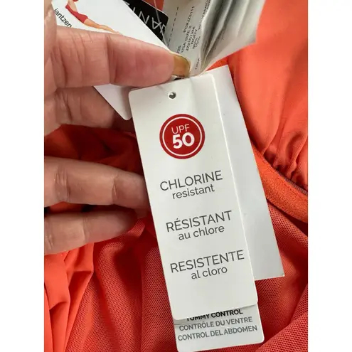 Jantzen NWT Women's UPF 50 Ruched Back Twist Tummy Control One Piece Swimsuit 8 - Image 7