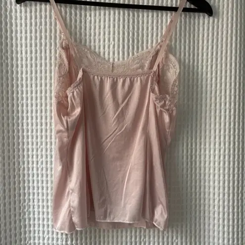 Vtg Wonder Maid sz 34 blush pink nylon lace camisole union made in the US