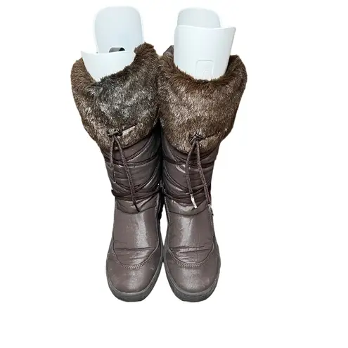 Pajar Boots Snow Faux Fur SZ 37 6/6.5 Waterproof Lace Up Grip Insulated Pull On