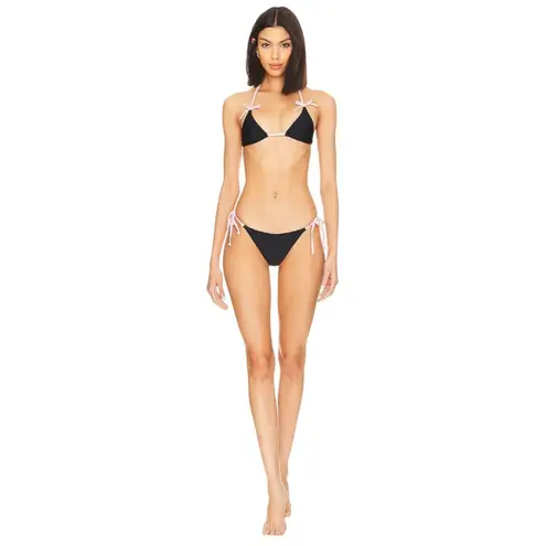 MORE TO COME Fiorella Bikini Bottoms in Black Small New Womens Swimsuit