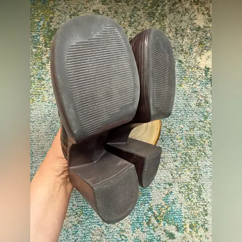 Xhilaration Vintage Xhiliration brown patchwork clog platforms, size 7.5M thumbnail 14