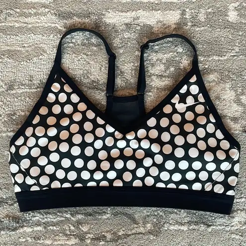 SoulCycle Nike Dri-Fit  Black White Polkadot Sports Bra