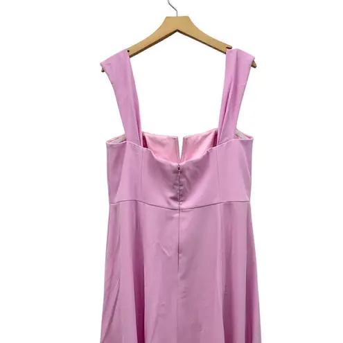 Dessy Collection Off the Shoulder Pleated Cap Sleeve Maxi Dress Powder Pink 18