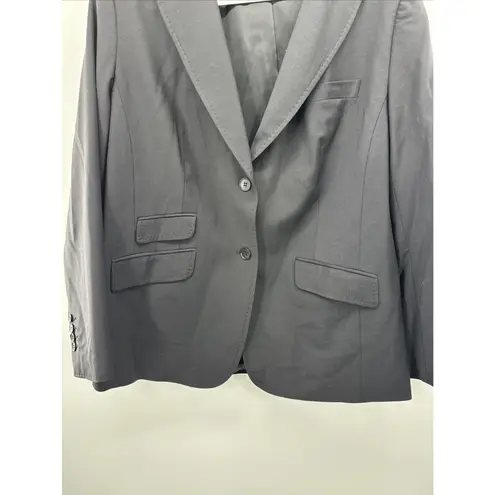 Talbots  Blazer Womens Plus Size 18W Lined 2 Button Black Wool Career