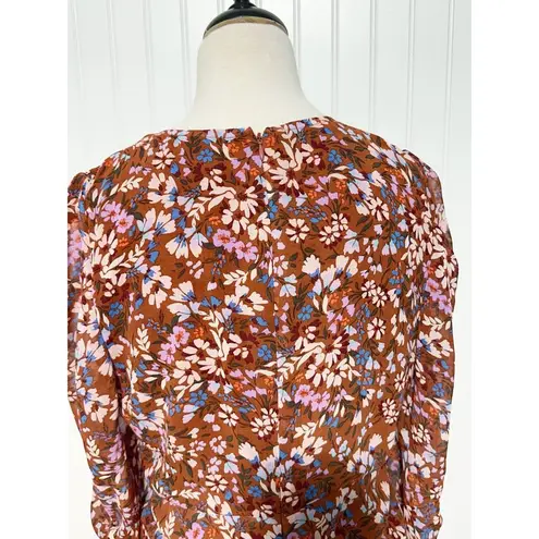 Msk Women's Floral Chiffon V