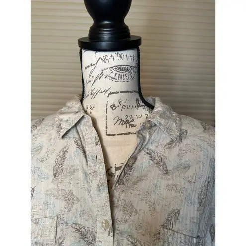 Sonoma  1X Feather Button Up Shirt
