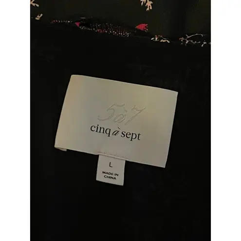 Cinq a Sept Simmons Blouse Size Large Black