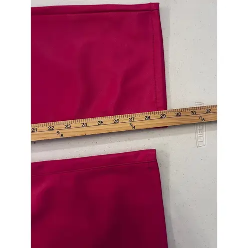 Judy Blue The Deb Hot Pink Faux Leather Straight Leg Jeans Tummy Control Sz 9/29