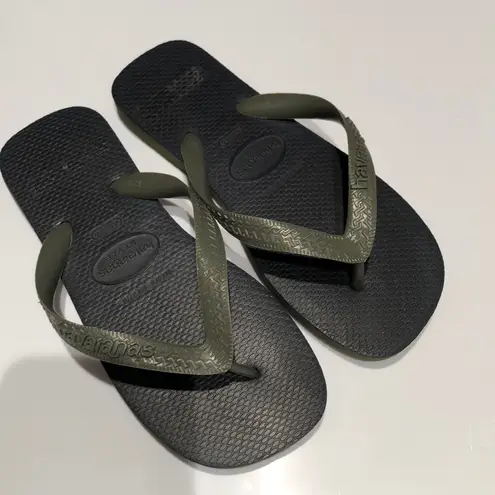 Havaianas OLIVE GREEN FLIP FLOP SANDALS