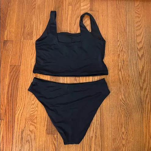 ANDIE  Bikini Set Tank Top 90s High Waisted Bottom‎ Black size XL NWT/NWOT - Image 2