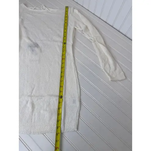 NWT Rumored Sweet Talker Mini Dress Slub White Cozy Open Back Short Party Size L Size L