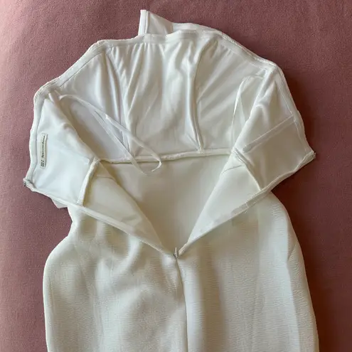 Here Comes the Sun Off White Strapless Midi Dress