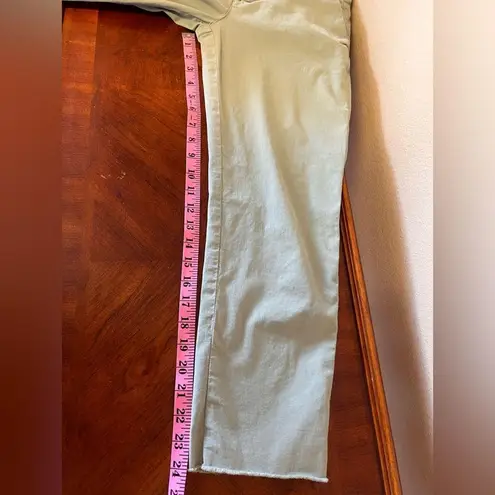 Frank & Eileen Wicklow Italian Chino Cotton Cropped Pants In Rosemary Size 4 Green