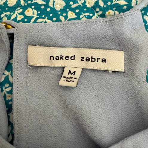 Naked Zebra Medium Blue Tank