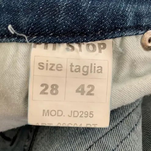Pit Stop Jeans Distressed light Wash Skinny Jean Size 28 Blue