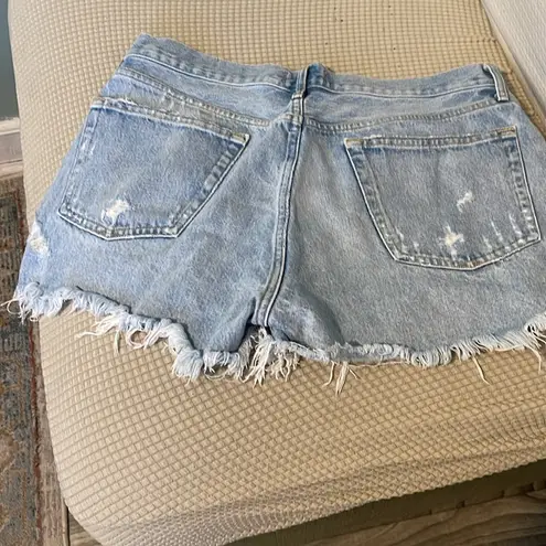 Agolde Blue Distressed Jean Shorts Size 31