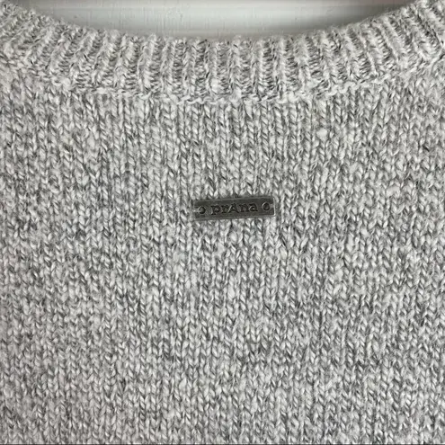 prAna Women's Sz Small Nolan Gray Cable Knit Pullover Tunic Sweater Wool Mohair
