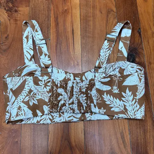 Shona joy Kiana Corded Bustier Crop Top Linen 10