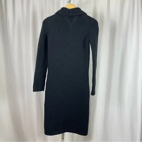Roots Lambswool XS Longline Knit Collared Retro Cardigan Sweater Dress Coat
