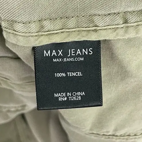 Max jeans Women’s Snap Front Lace Detail Lightweight Jacket Olive Green Size M