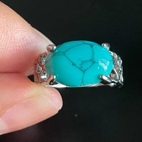 Sterling Silver Turquoise stone S925 ring size 7