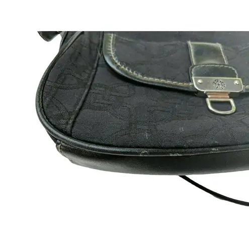 Small Black Acetate Handbag Adjustable Strap Zippered Inside/ Snap Front Pocket