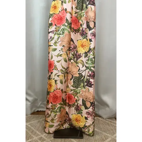 Kay Unger Frida Walk Thru Jumpsuit Dress Bridal Blush Multi Size 0 NWT Dressy
