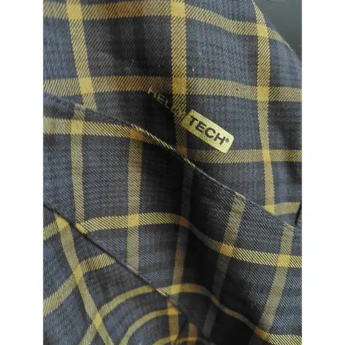 Helly Hansen Plaid Insulated Ski Snowboard Jacket Women Medium Blue Yellow HH