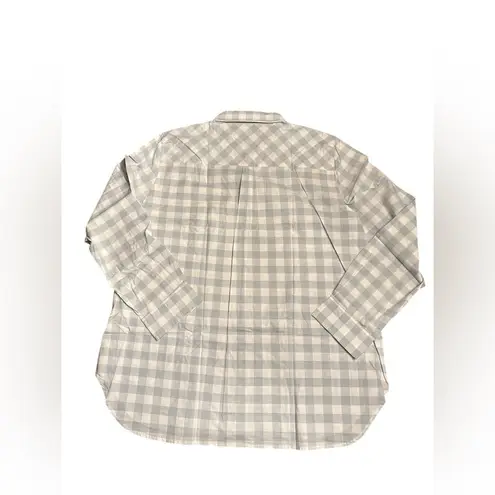 UNTUCKit Women's Santa Marzi Button down Shirt blue white check Size 18 NWT