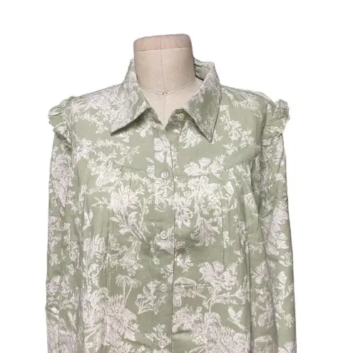 Roberta Roller Rabbit Roller Rabbit Caxias Darya Dress Sage Green White Floral Size Medium