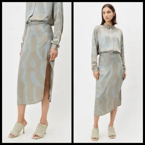 đź’•JOHN ELLIOTTđź’• Slip Skirt Midi Slim Fit ~ Thyme x Cement 0 XS NWT *FLAWED*