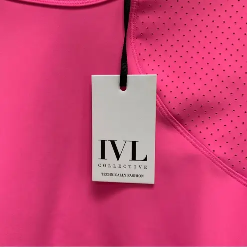 IVL Collective Long Sleeve Crop Top Perforated in Pink Sugar Plum 8