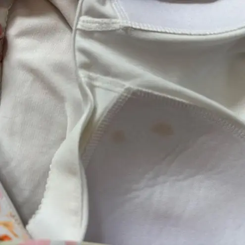 Kona Sol Pastel Pink & Orange Floral Asymmetric One Piece Swimsuit