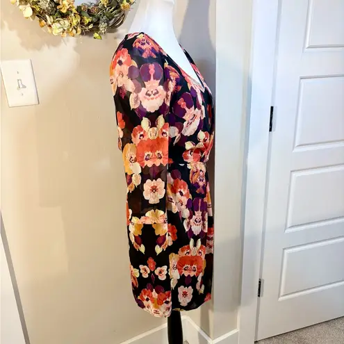 Broadway & Broome Floral Gathered Waist Dress V