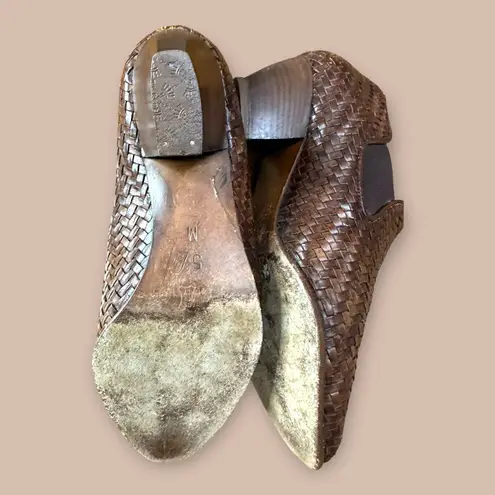 Sesto Meucci Italian Leather Woven Booties Size 5.5