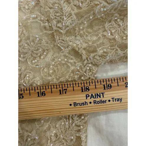 Vintage Sheer Glass Beaded Open Front Special Occasion Cardigan Sweater Small