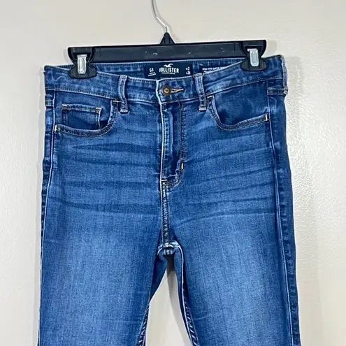 Hollister Jeans Womens Sz 5 S Blue High Rise Super Skinny Distressed 27x28