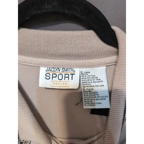 Jaclyn Smith Women's Petite Large Floral Polo, Sport Polo Shirt, Athletic Top