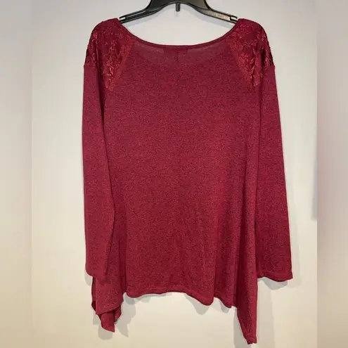 Olivia Sky Long Sleeve Lace Detail Sweater